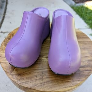 Jeffrey Campbell Purple Lavender Clogs Clogging Platform Bubble